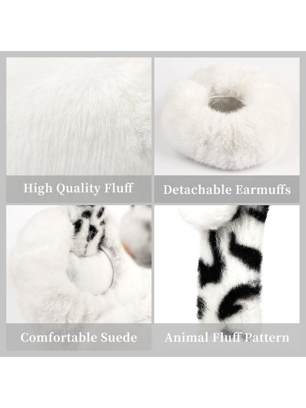 Cozy Faux Fur Animal Earmuffs for Winter | Warm Ear Covers & Headband - Picture 4 of 7